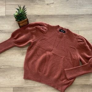 Fab’ rik  Rust Orange Crew Neck Sweater size small